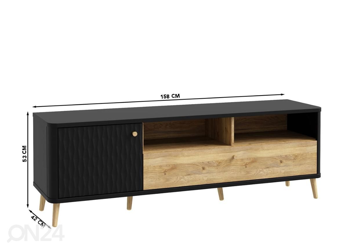 TV-alus 158 cm suurendatud mõõdud