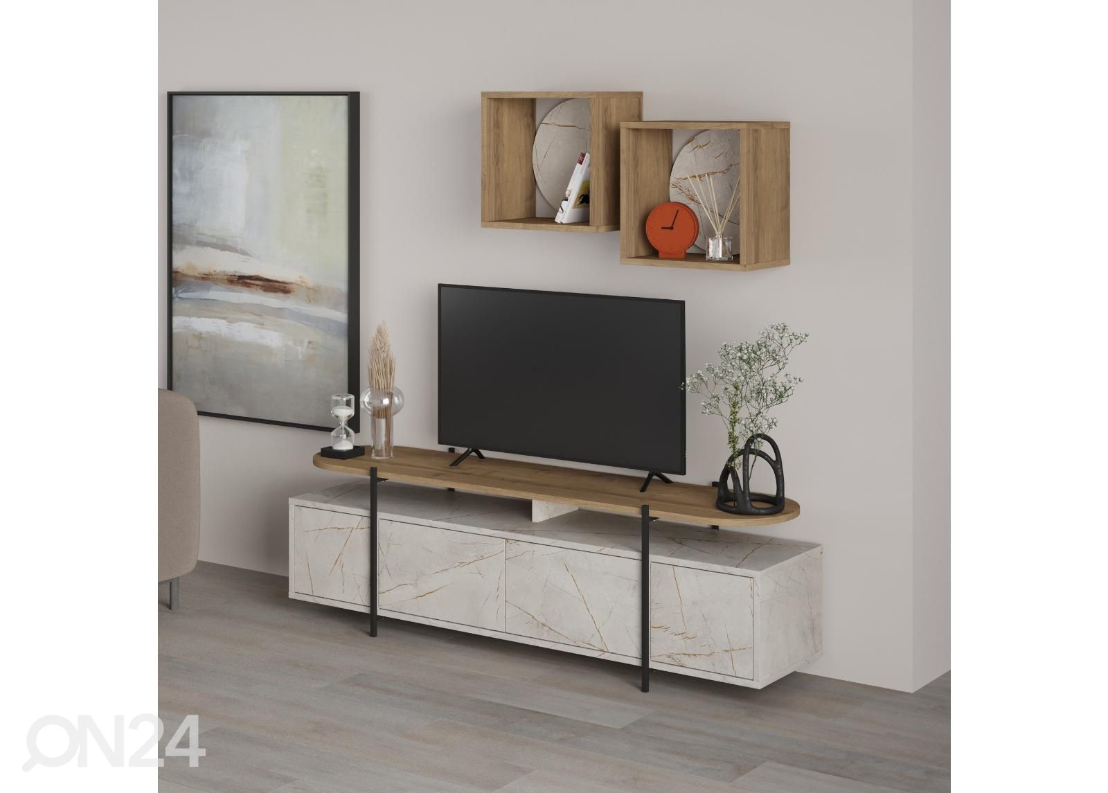 TV-alus + 2 seinariiulit suurendatud