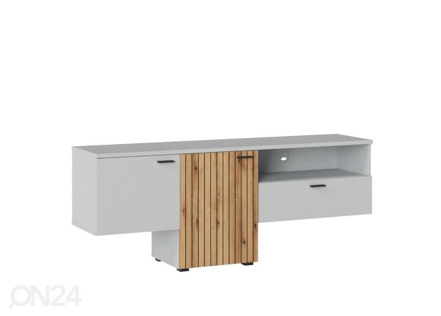 Tv-alus Alverno 160 cm, helehall/tamm suurendatud