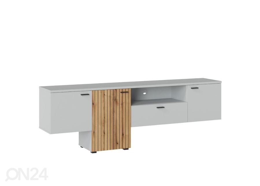 Tv-alus Alverno 205 cm, helehall/tamm suurendatud