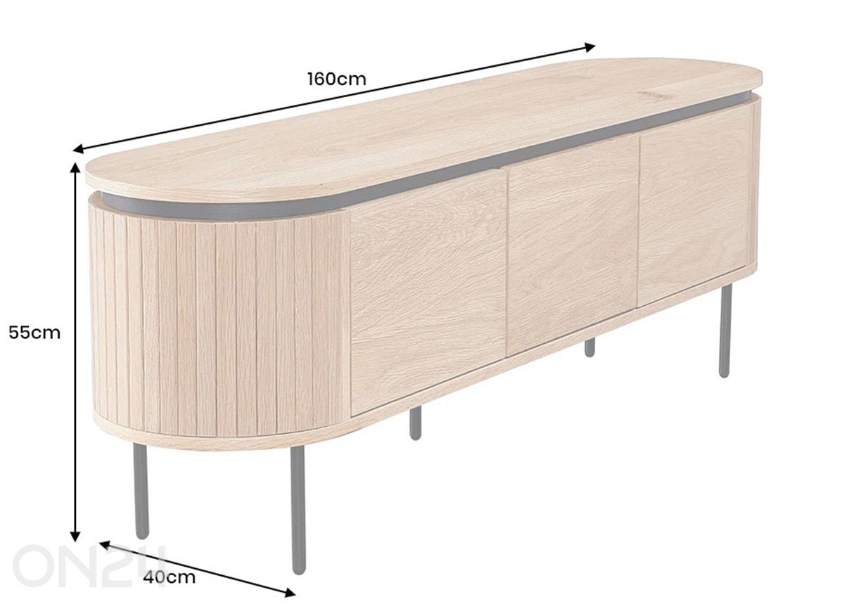 Tv-alus Atelier 160 cm suurendatud mõõdud