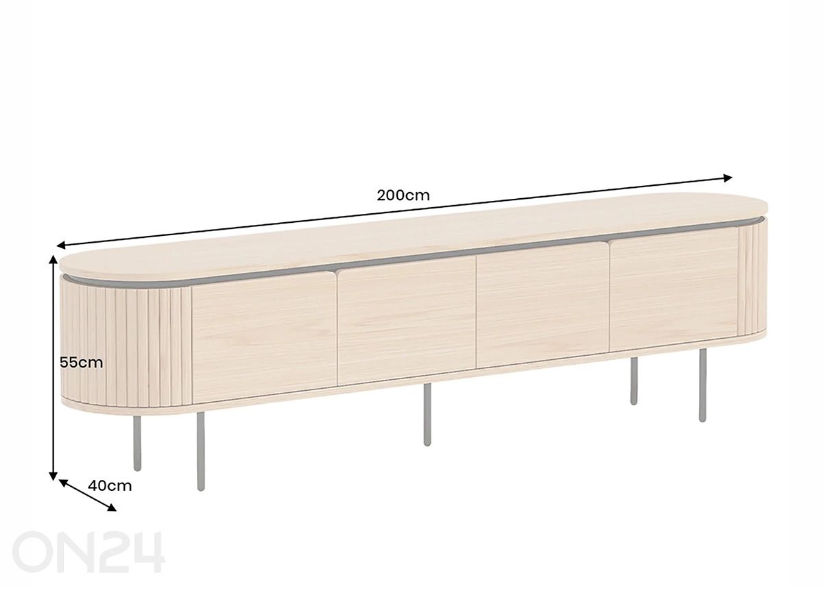 Tv-alus Atelier 200 cm suurendatud mõõdud