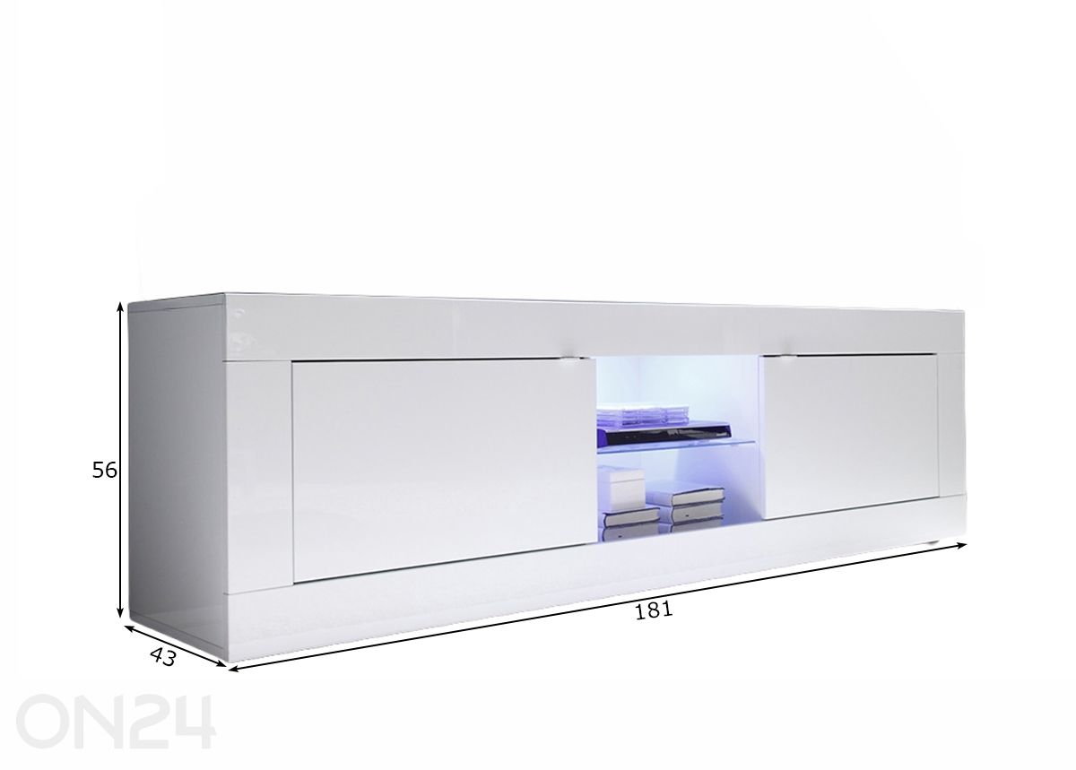 Tv-alus Basic 181 cm suurendatud mõõdud