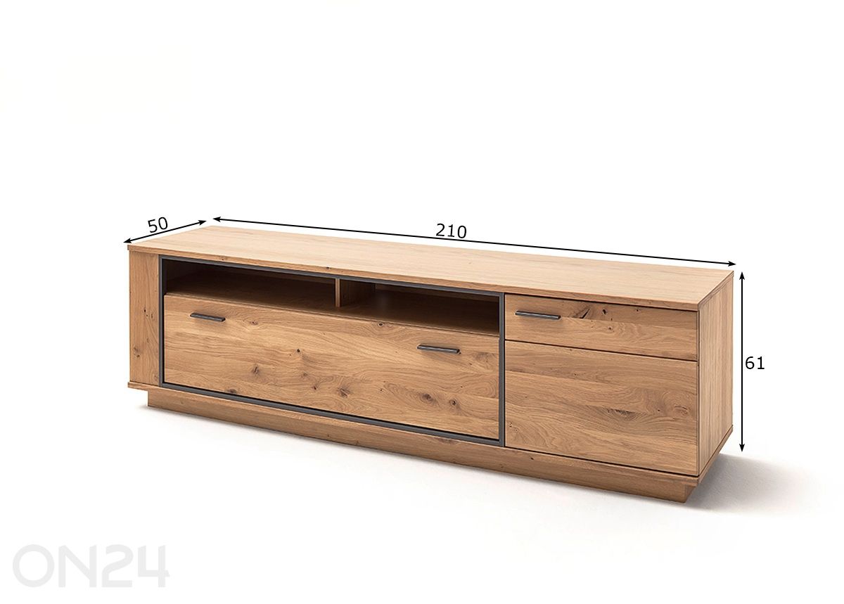 Tv-alus Campinas 210 cm suurendatud mõõdud