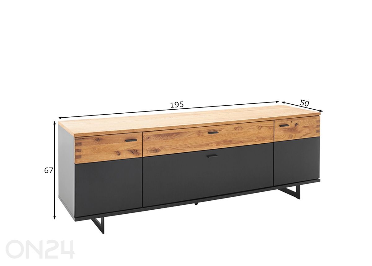 Tv-alus Cesena suurendatud mõõdud