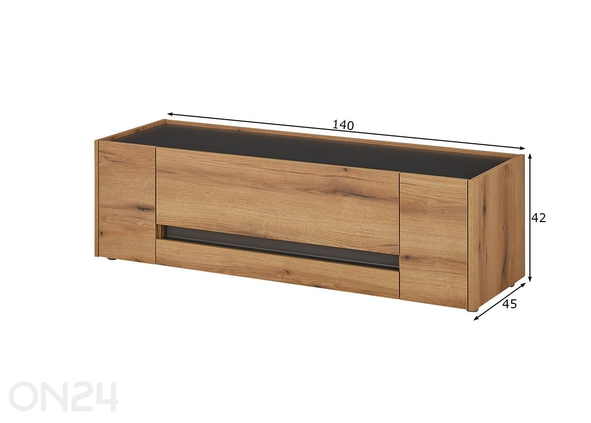 Tv-alus City 140 cm suurendatud mõõdud