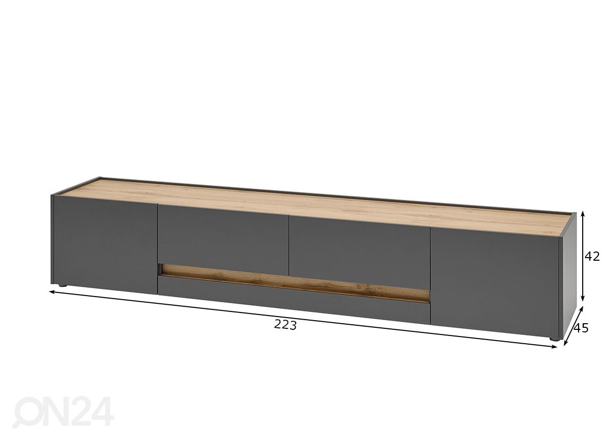Tv-alus City 223 cm suurendatud mõõdud