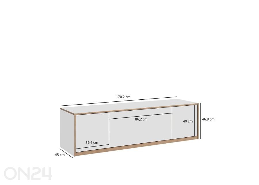 TV-alus Complex suurendatud mõõdud