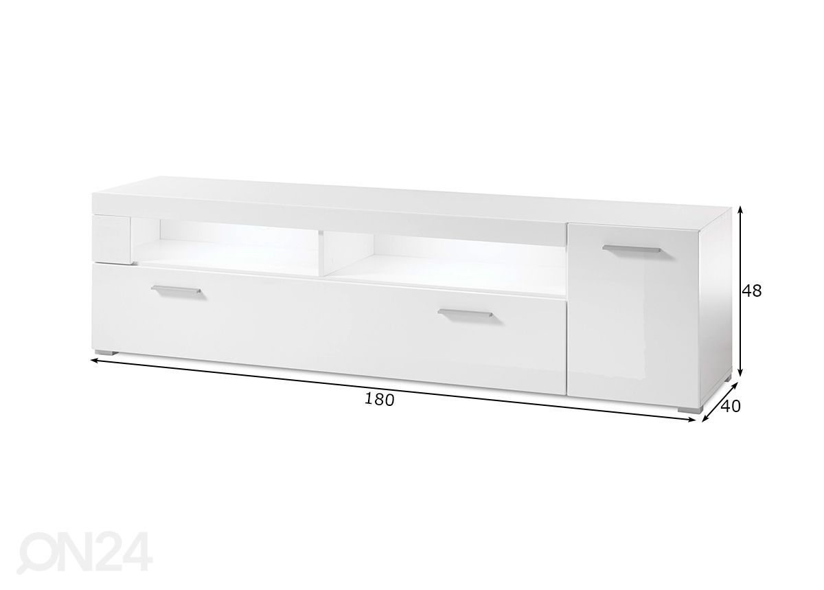 Tv-alus Corado 180 cm suurendatud mõõdud