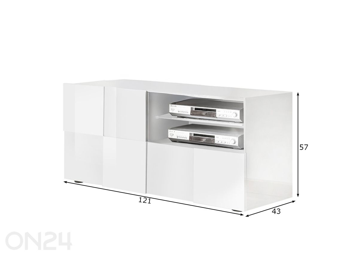 Tv-alus Dama suurendatud mõõdud