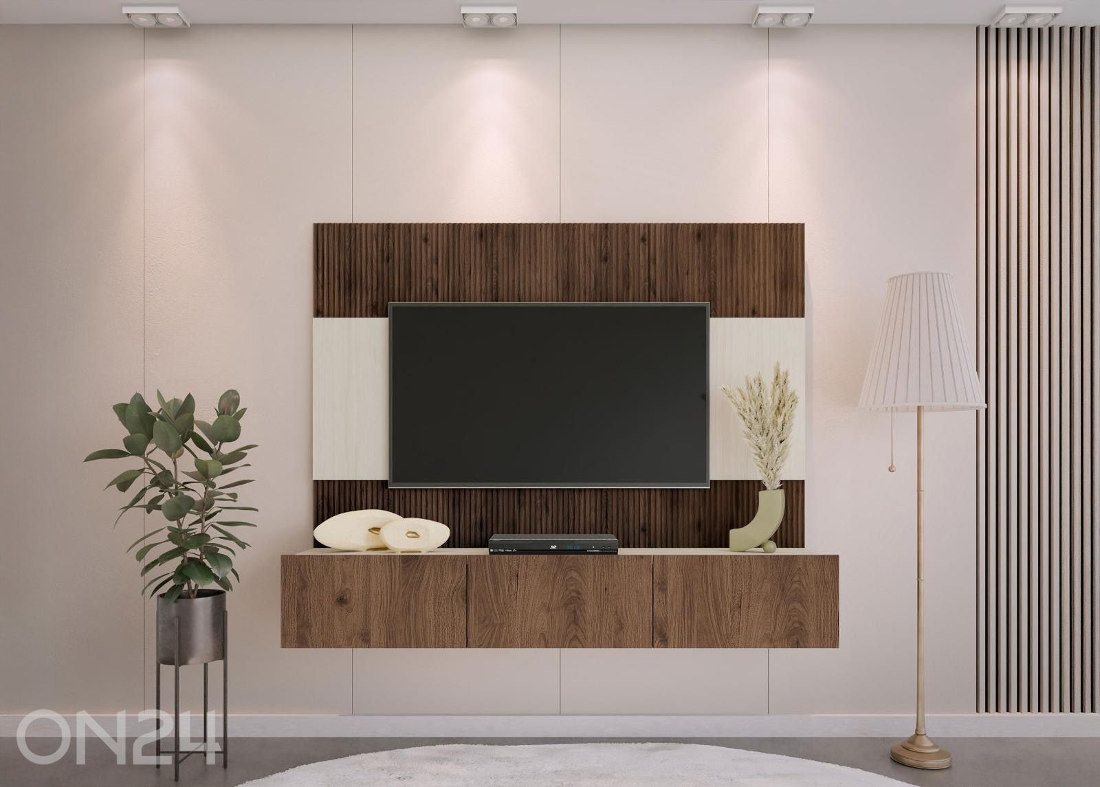 TV-alus Deromi seinapaneelidega suurendatud