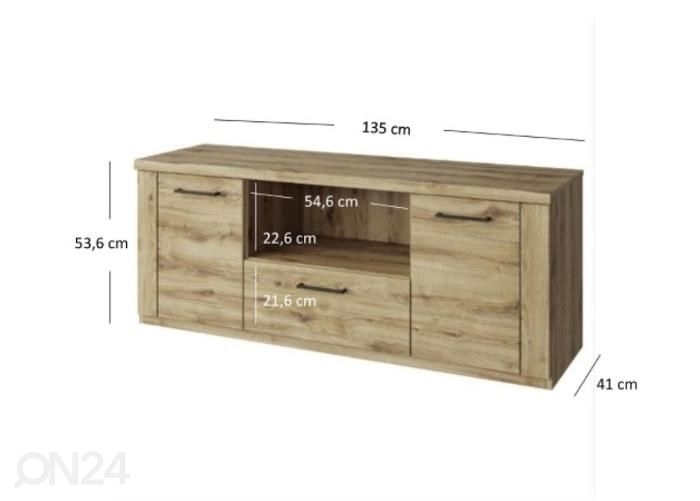 TV-alus Doorset 135 cm suurendatud mõõdud