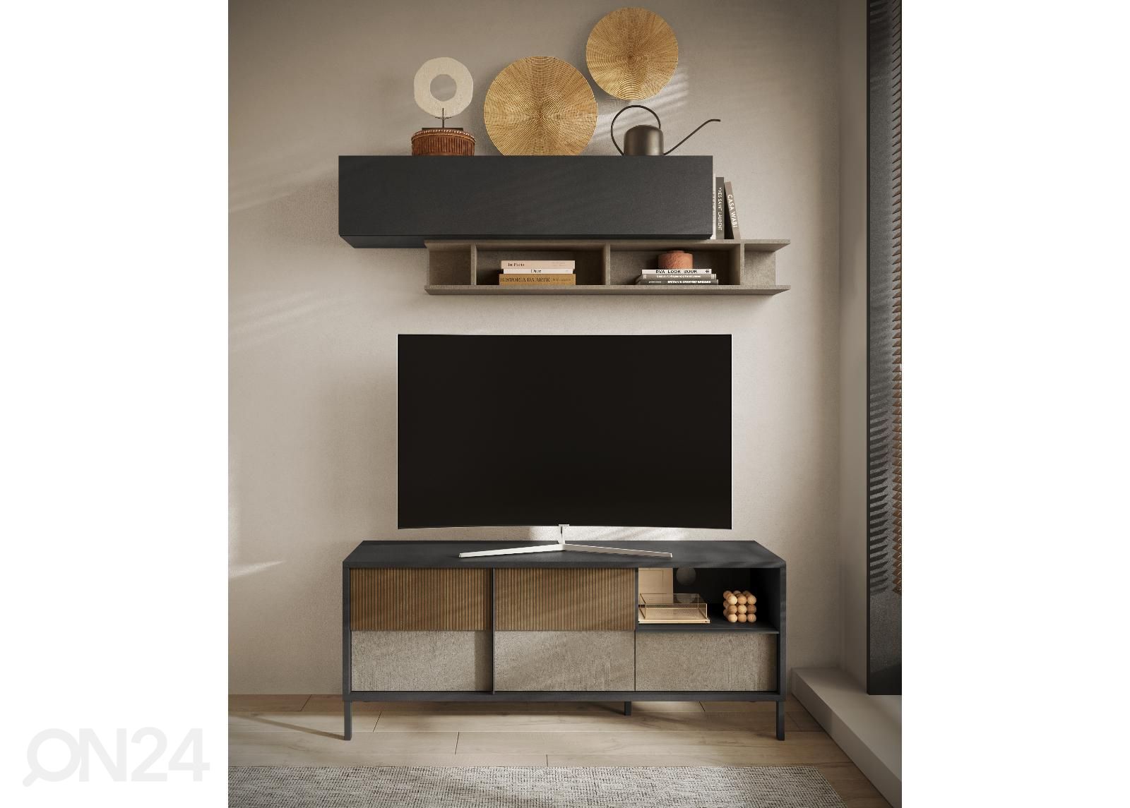 TV-alus Everest 156 cm, beež/mercury suurendatud