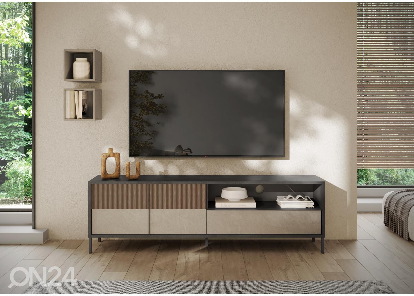 TV-alus Everest 206 cm, beež/mercury suurendatud