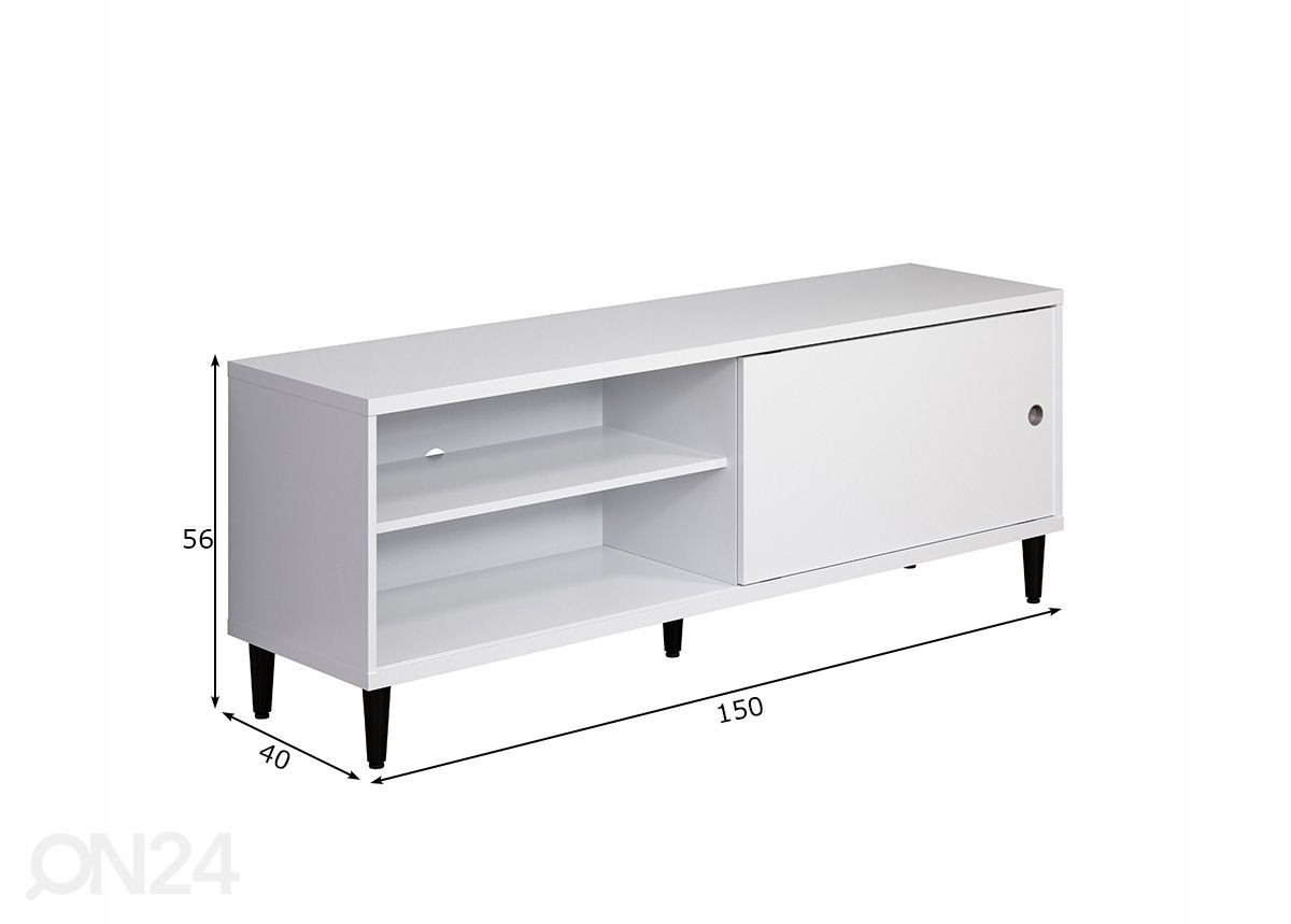 Tv-alus Evolution 150 cm suurendatud mõõdud