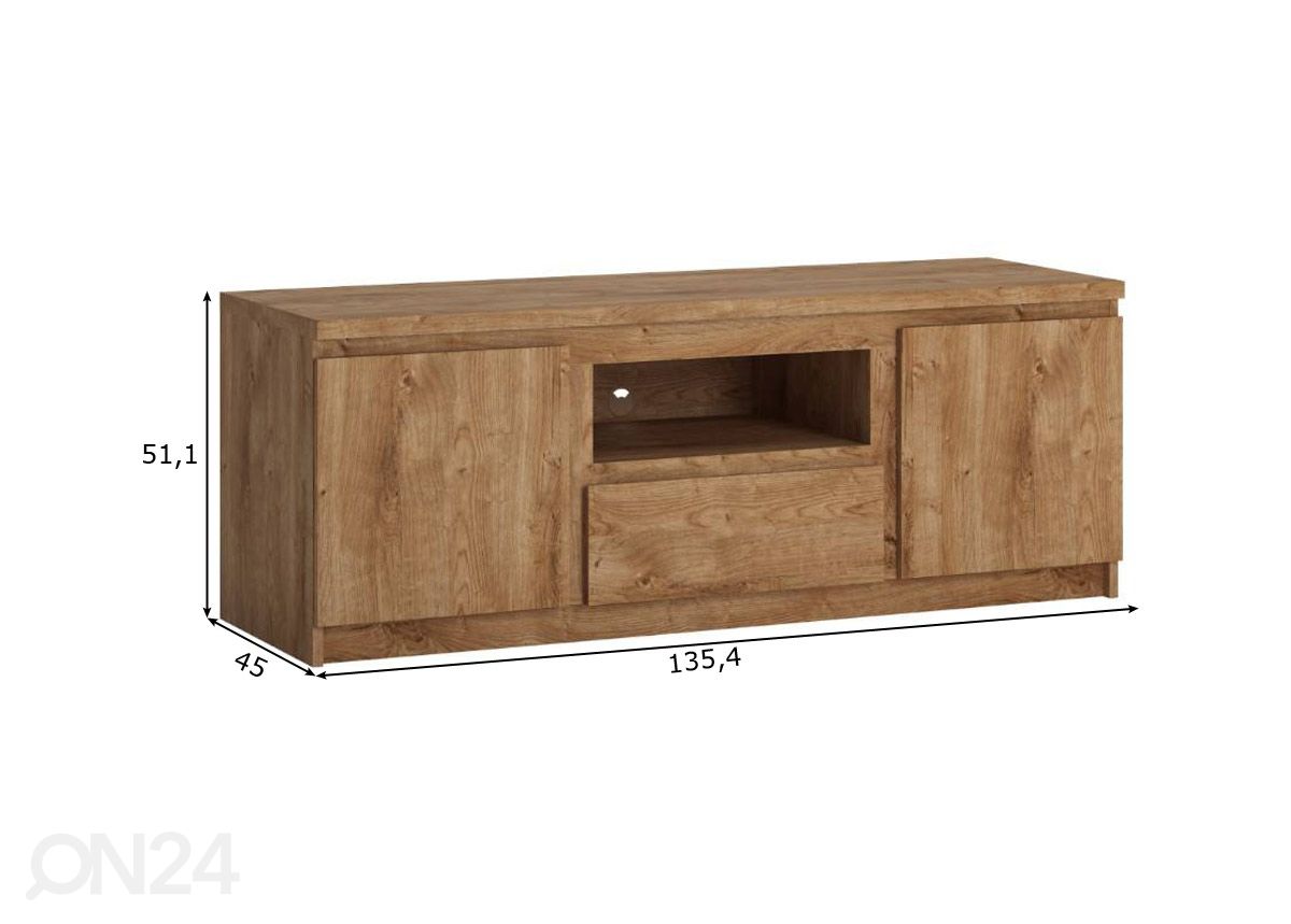 Tv-alus Fribo 135,4 cm suurendatud mõõdud