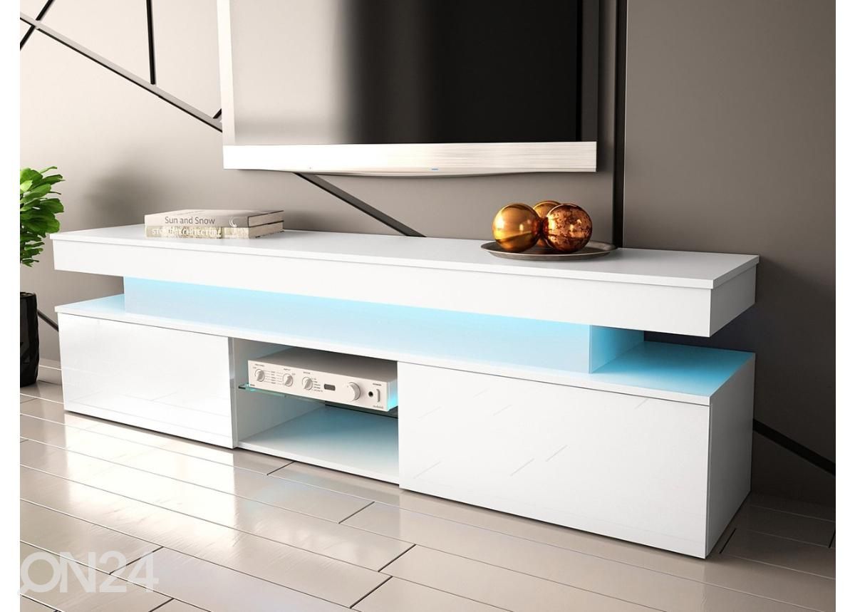 TV-alus Glossa 190 cm + LED suurendatud