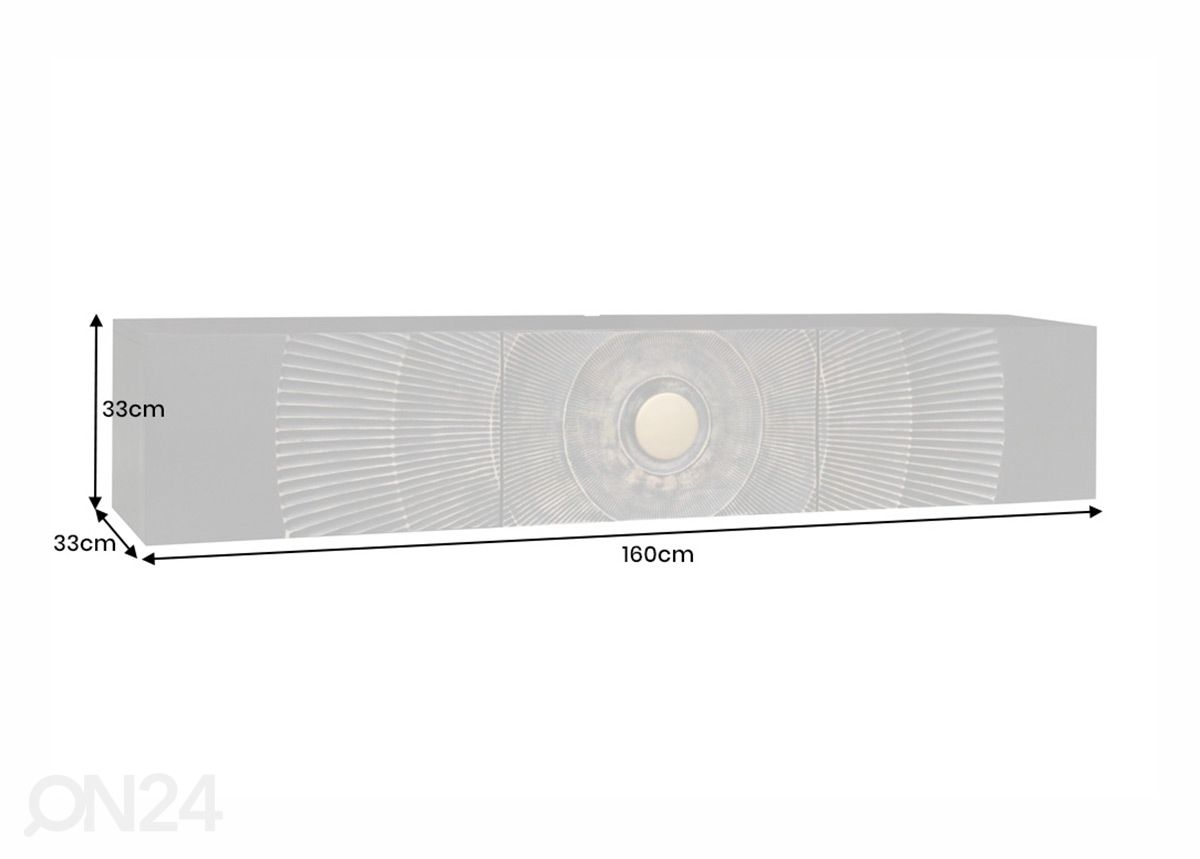 Tv-alus Golden Sunset 160 cm suurendatud mõõdud