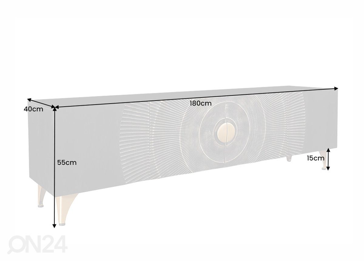 Tv-alus Golden Sunset 180 cm suurendatud mõõdud