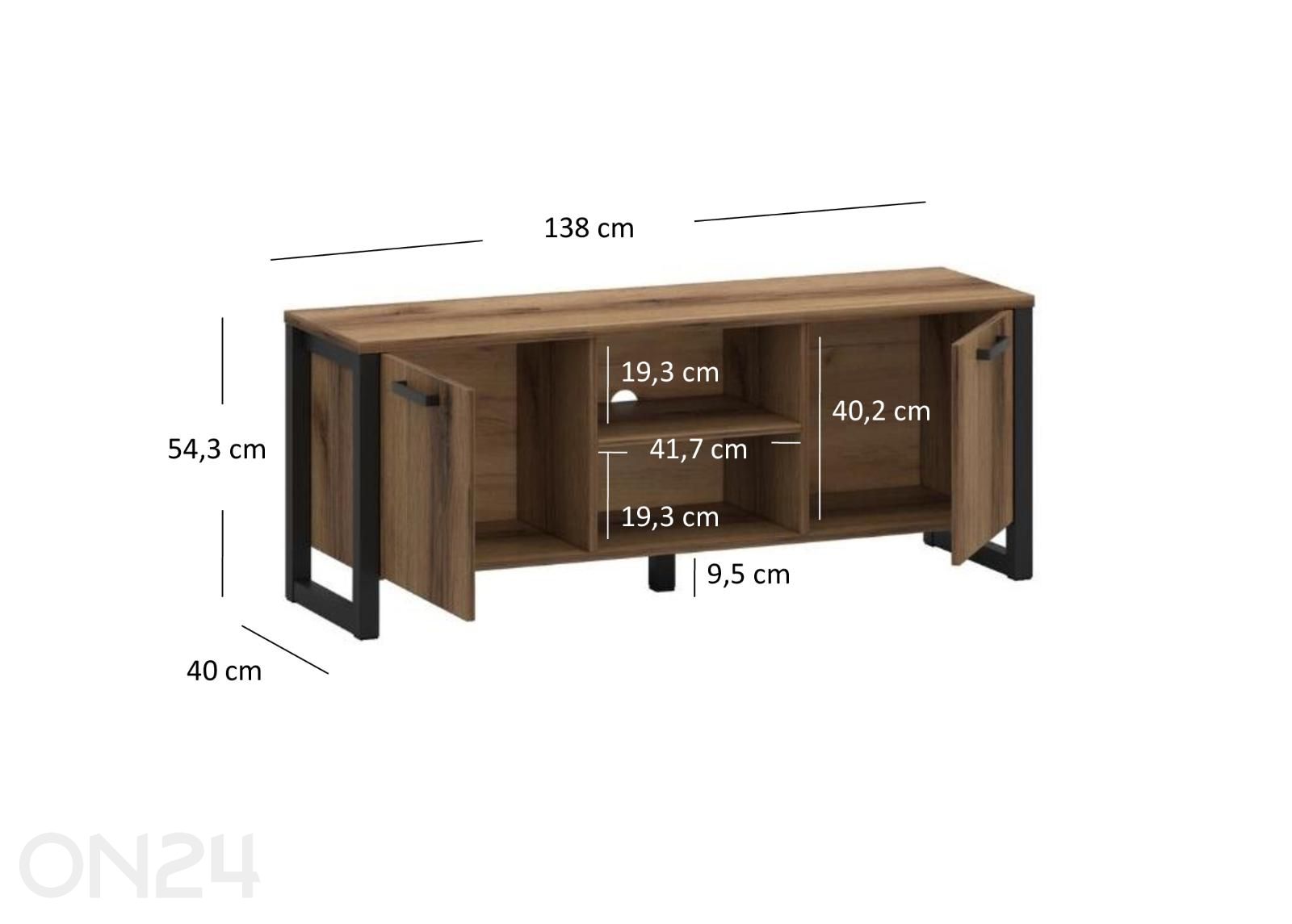 TV-alus Mares 138 cm suurendatud mõõdud