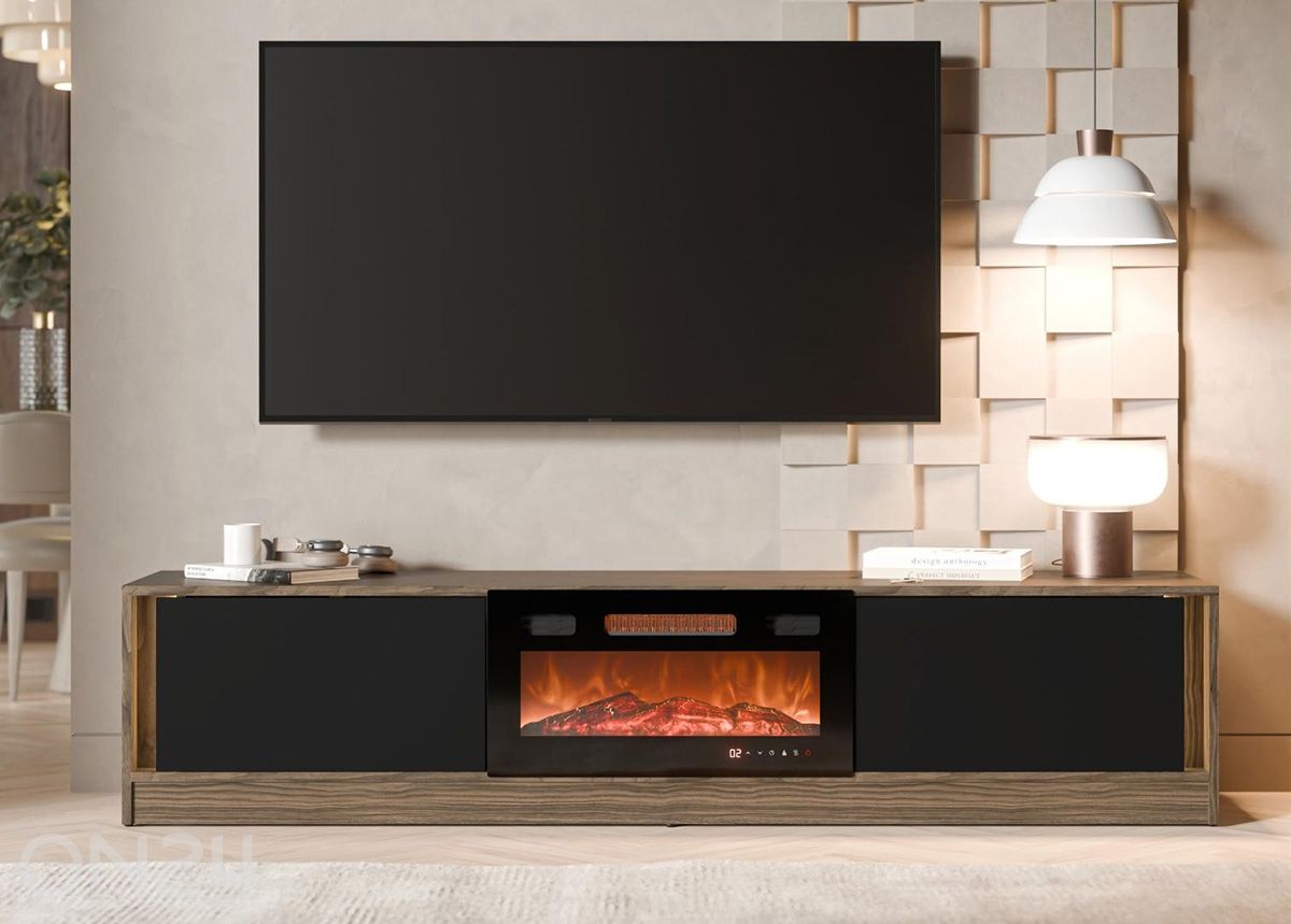 TV-alus Mizu elektrikaminaga + LED suurendatud