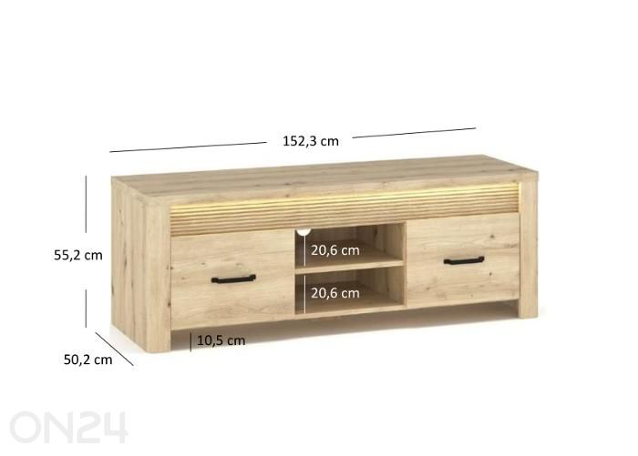TV-alus Moris 152,3 cm + LED suurendatud mõõdud