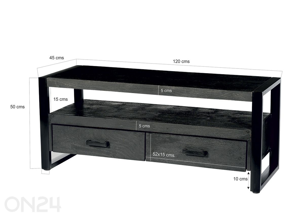 Tv-alus Norris 120 cm suurendatud