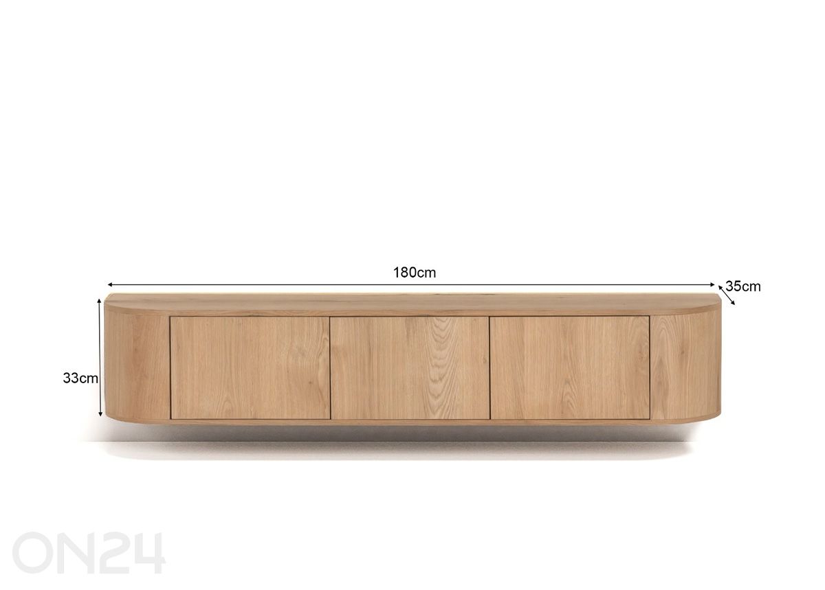 Tv-alus Novero 180 cm suurendatud mõõdud