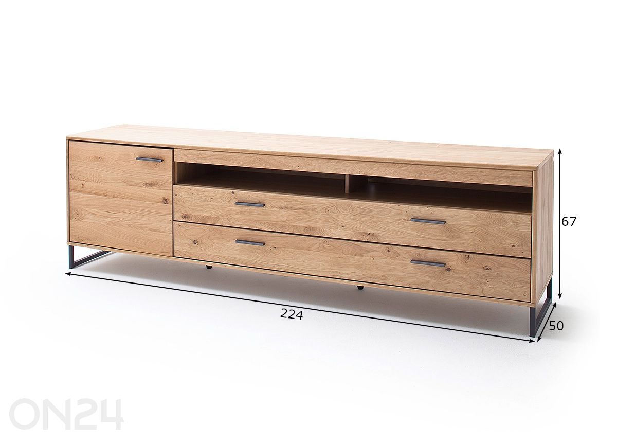 Tv-alus Portland 224 cm suurendatud mõõdud