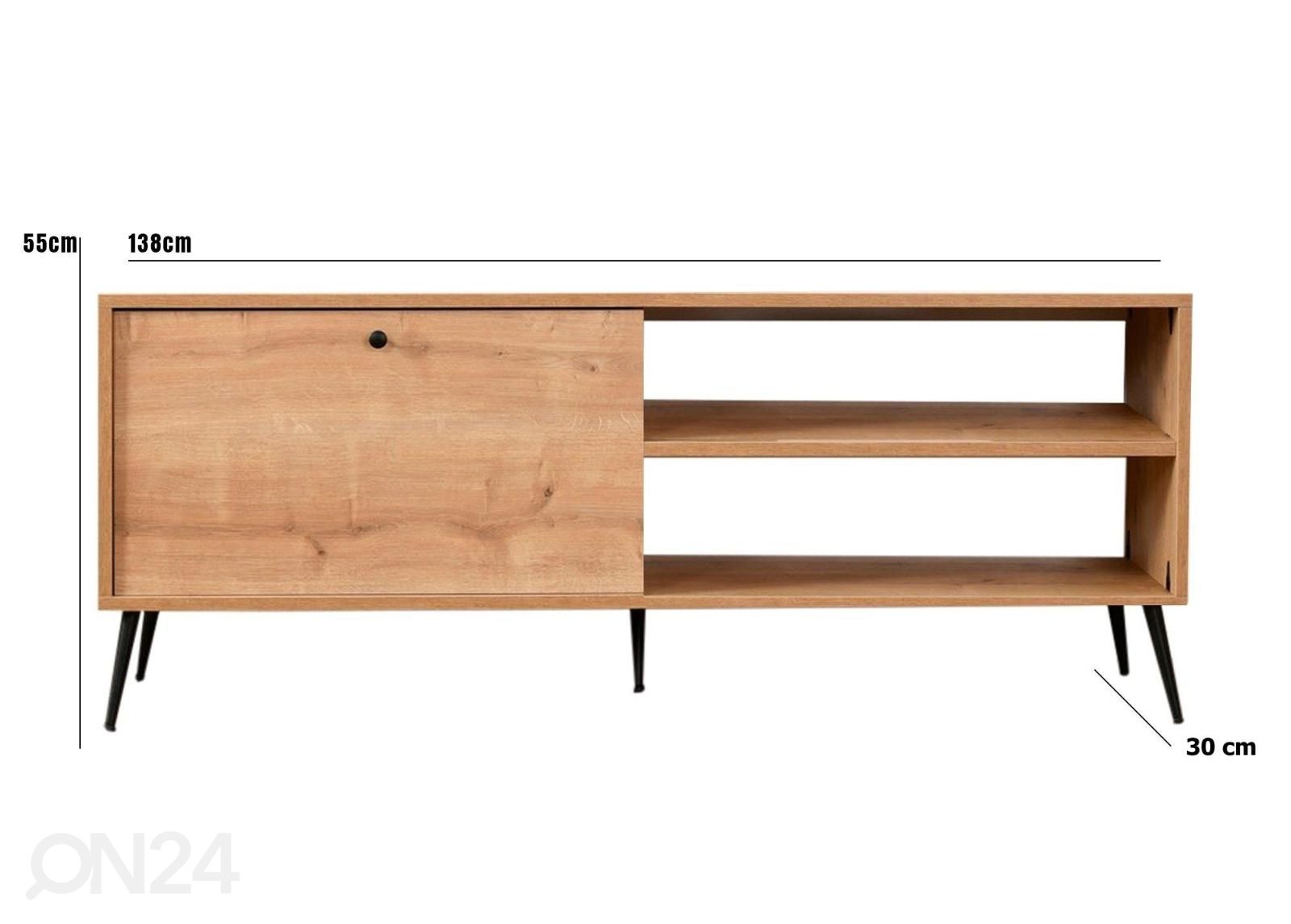 TV-alus Rose 138 cm suurendatud mõõdud