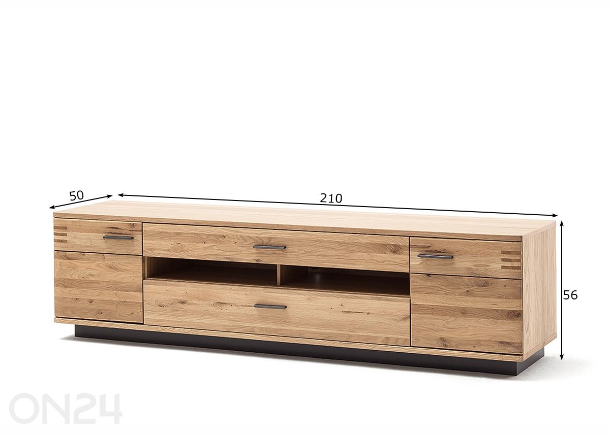 Tv-alus Salvador 210 cm suurendatud mõõdud