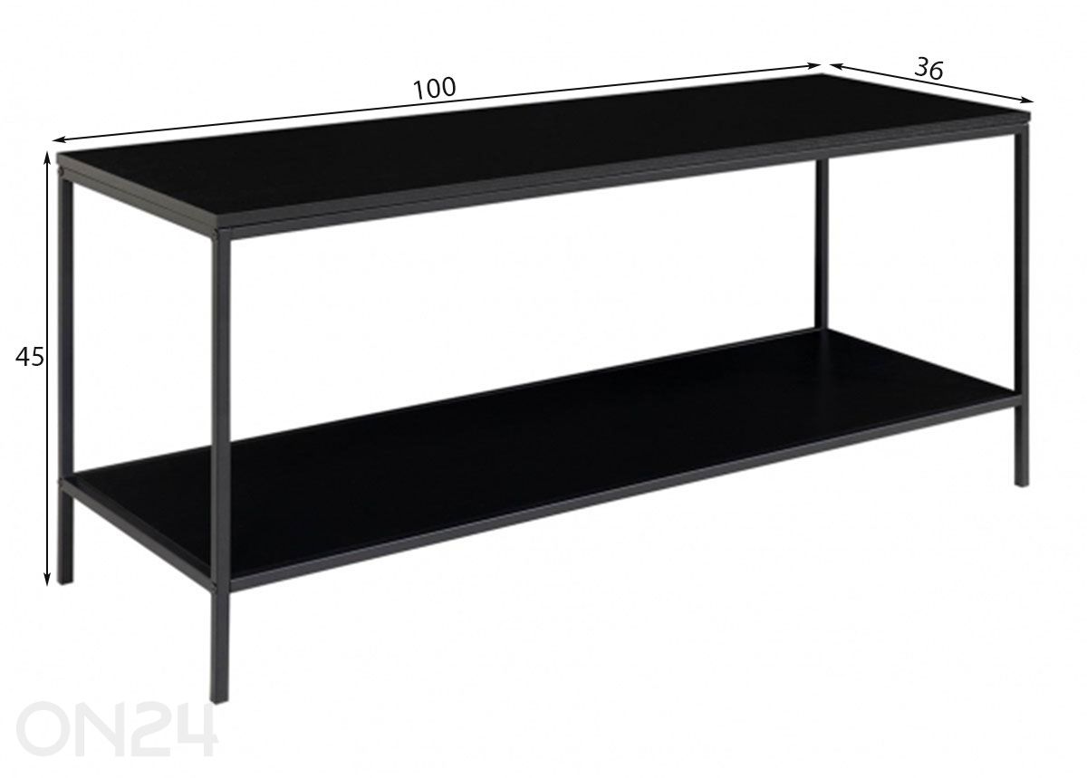 TV-alus Skagen 100 cm suurendatud mõõdud