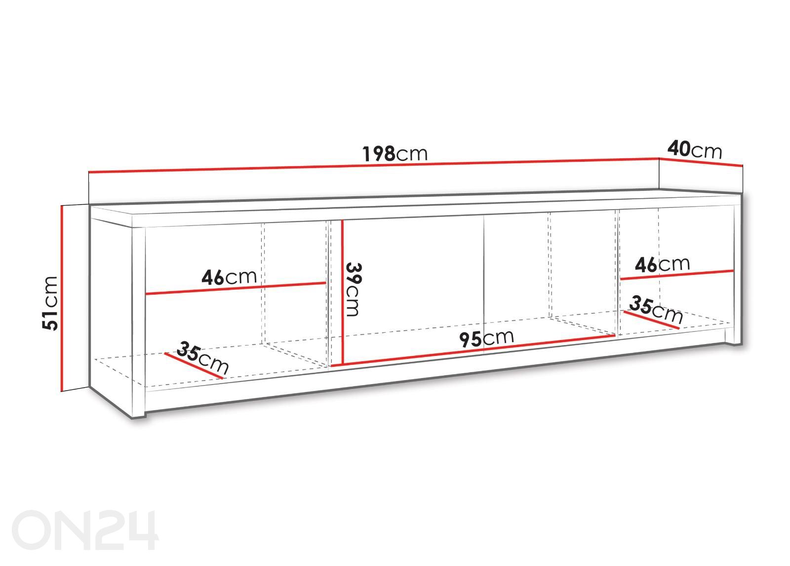 TV-alus Solid 4D suurendatud mõõdud