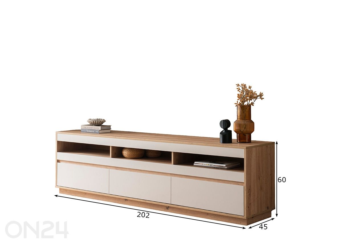 Tv-alus Sonora 202 cm suurendatud mõõdud