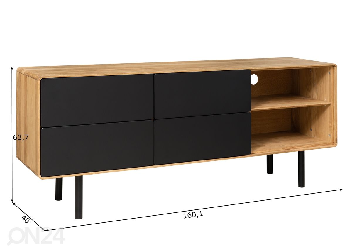 TV-alus Tokyo 160 cm suurendatud mõõdud
