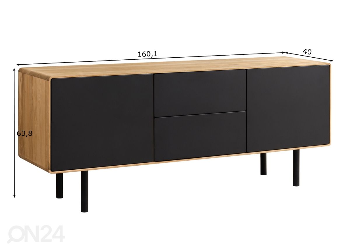 TV-alus Tokyo 160 cm suurendatud mõõdud