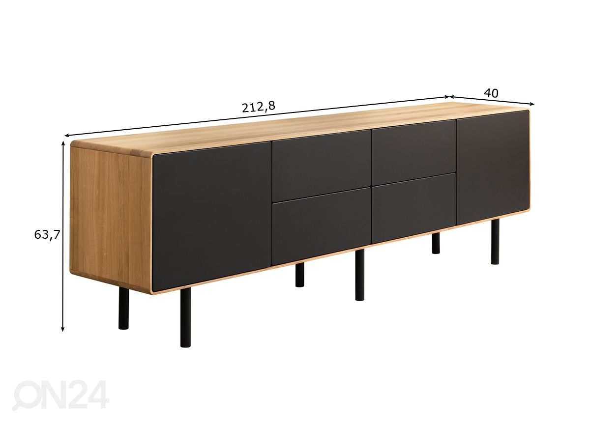 TV-alus Tokyo 213 cm suurendatud mõõdud