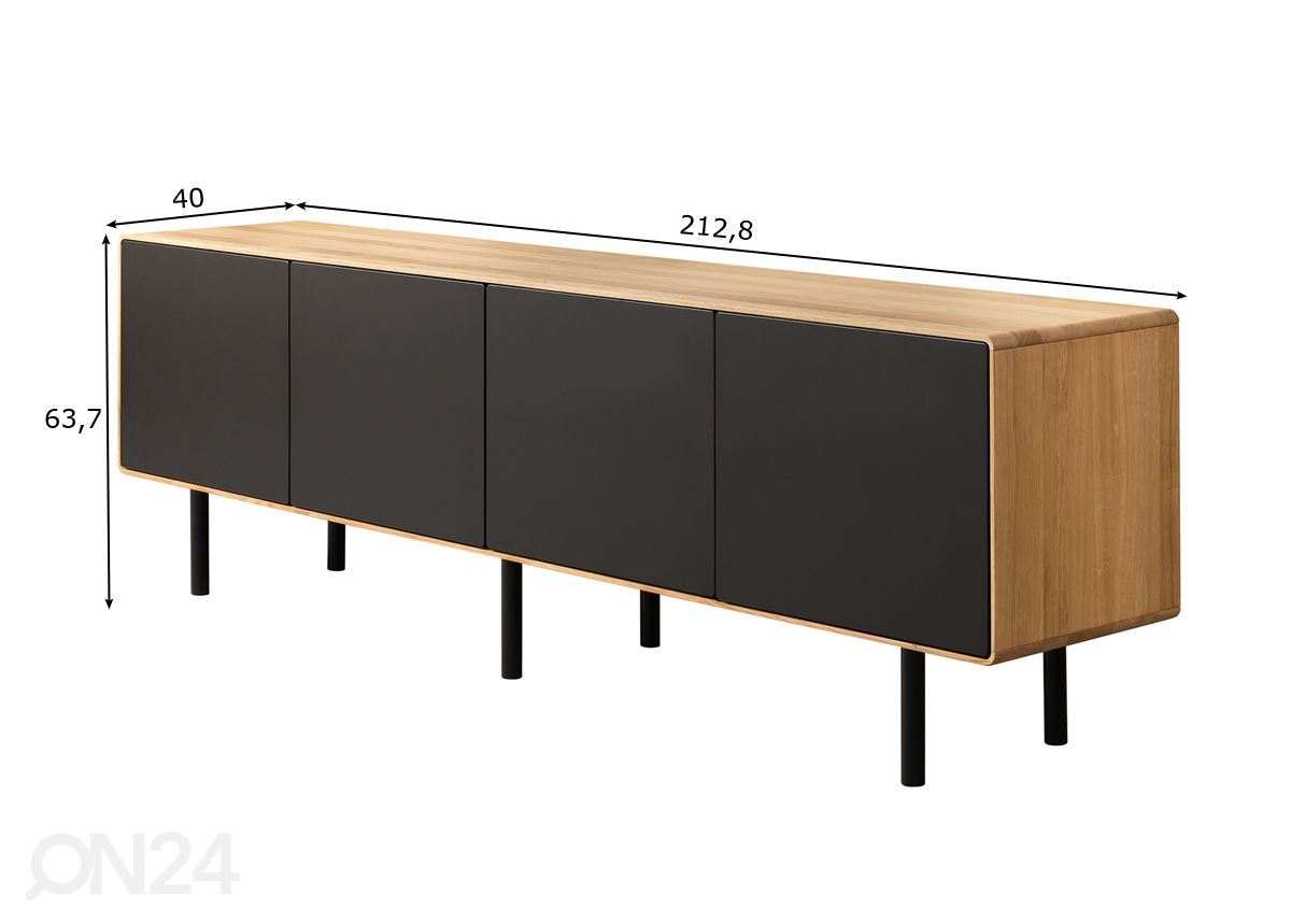 TV-alus Tokyo 213 cm suurendatud mõõdud