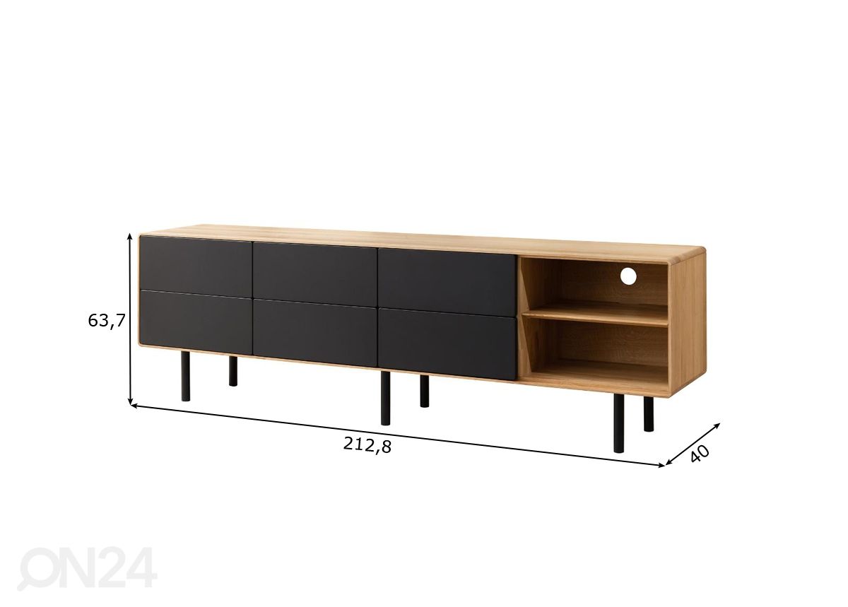 TV-alus Tokyo 213 cm suurendatud mõõdud