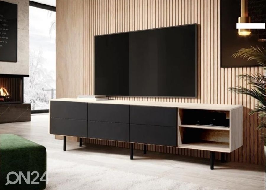 TV-alus Tokyo 213 cm, valge õli suurendatud