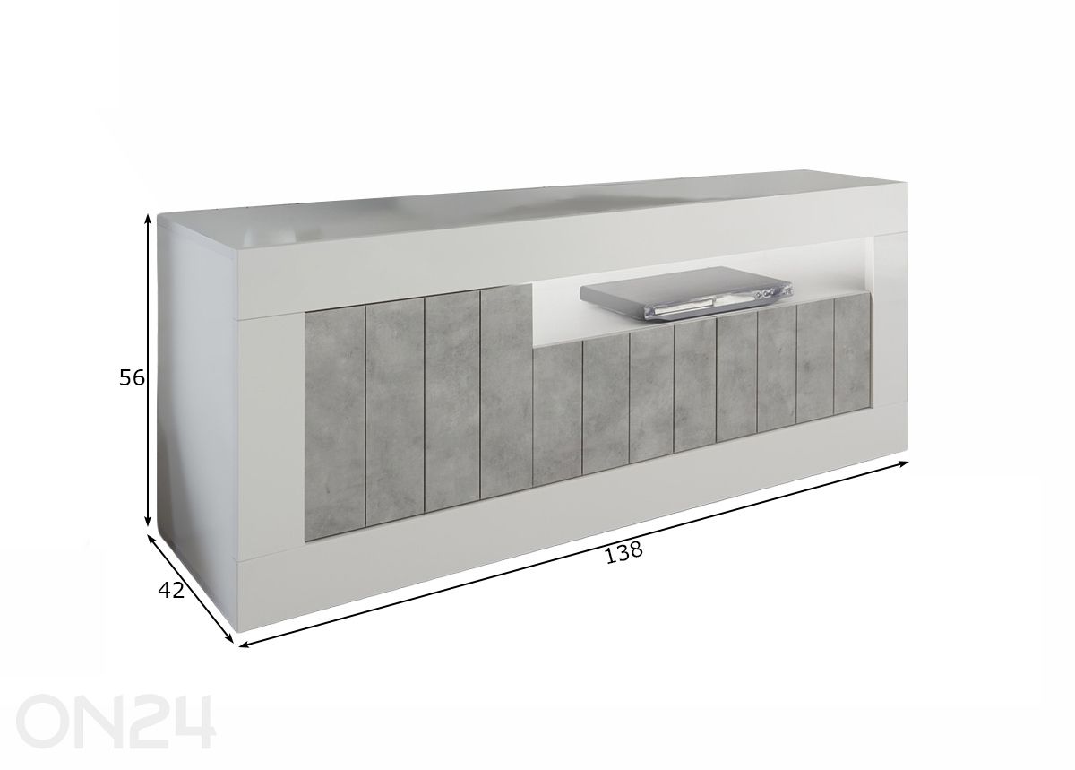 Tv-alus Urbino suurendatud mõõdud