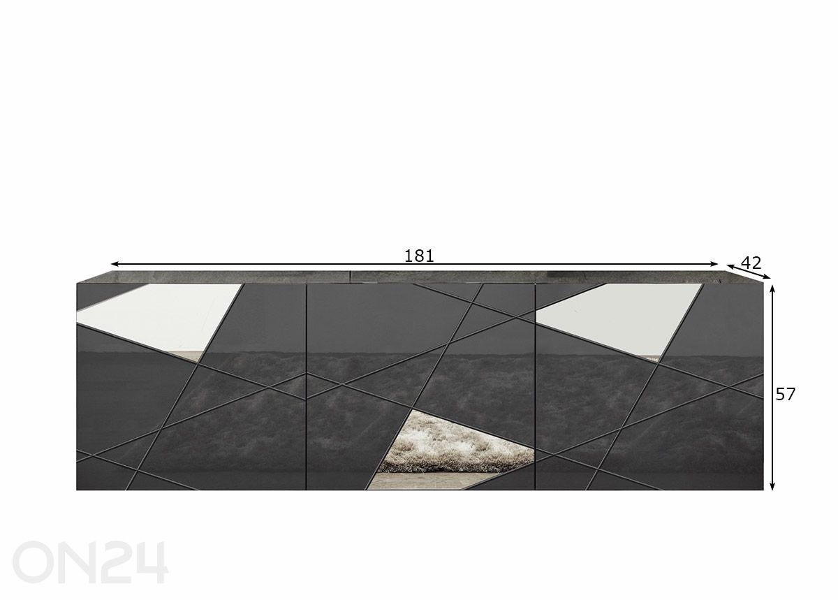 Tv-alus Vittoria suurendatud mõõdud