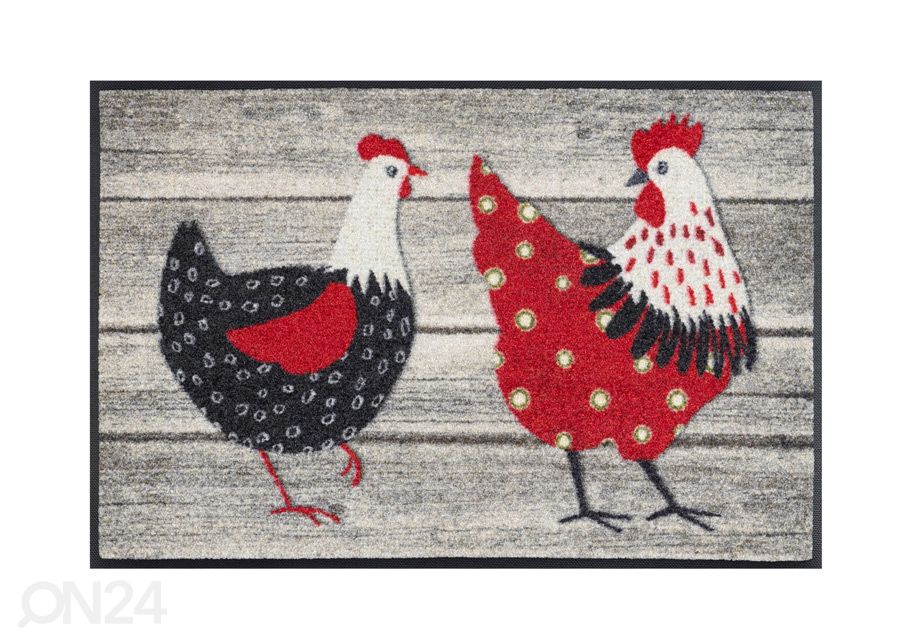 Uksematt Chicken Farm 50x75 cm suurendatud