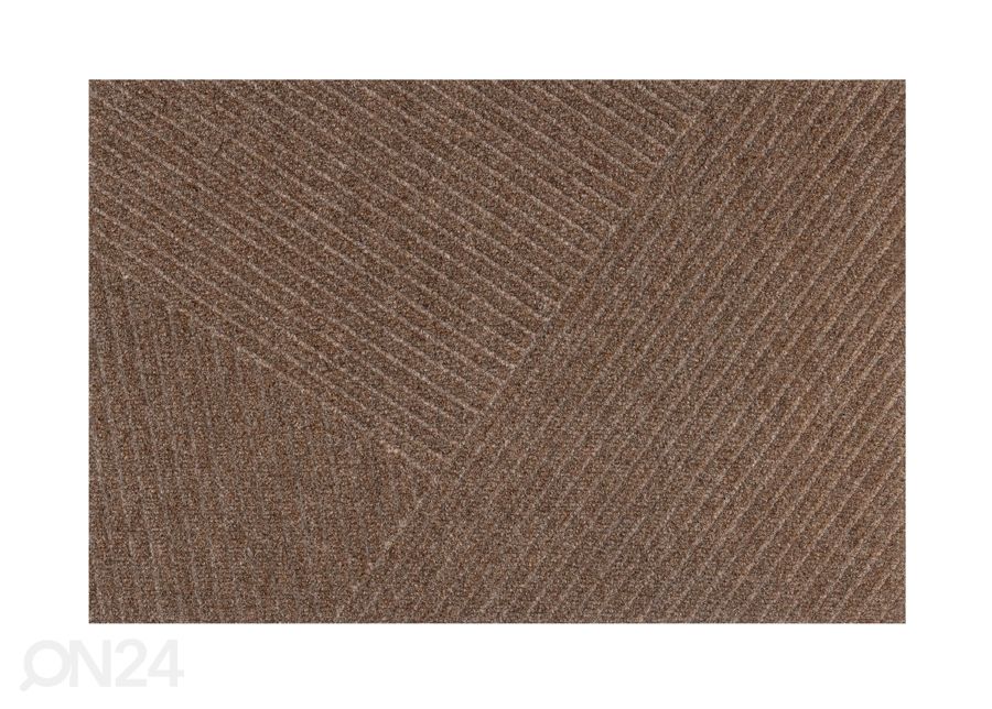 Uksematt Dune Stripes taupe 60x90 cm suurendatud