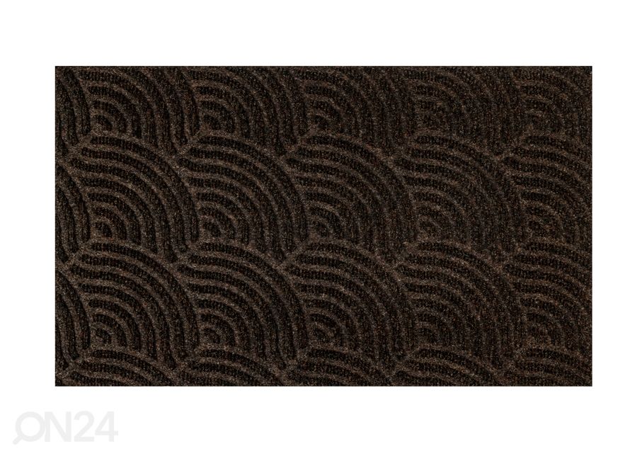 Uksematt Dune Waves dark brown 45x75 cm suurendatud