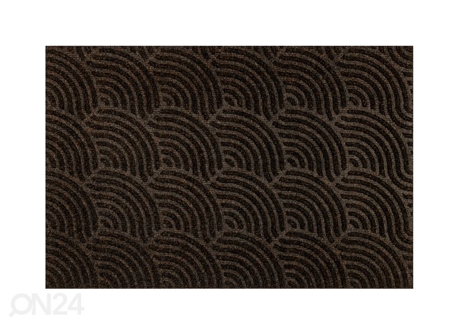 Uksematt Dune Waves dark brown 60x90 cm suurendatud