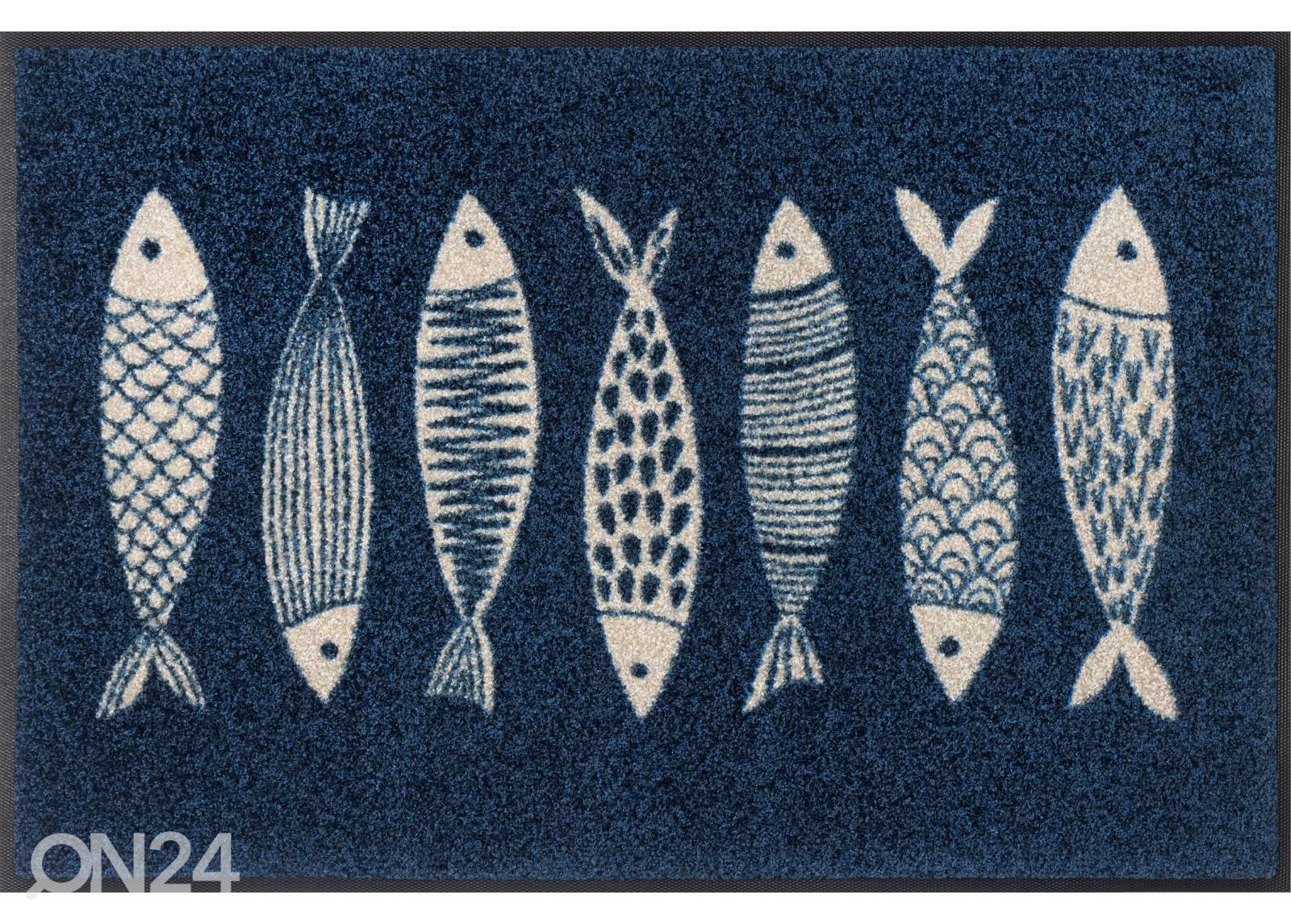 Uksematt Fish Tango 50x75 cm suurendatud