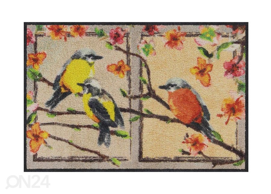 Uksematt Garden Birds 50x75 cm suurendatud