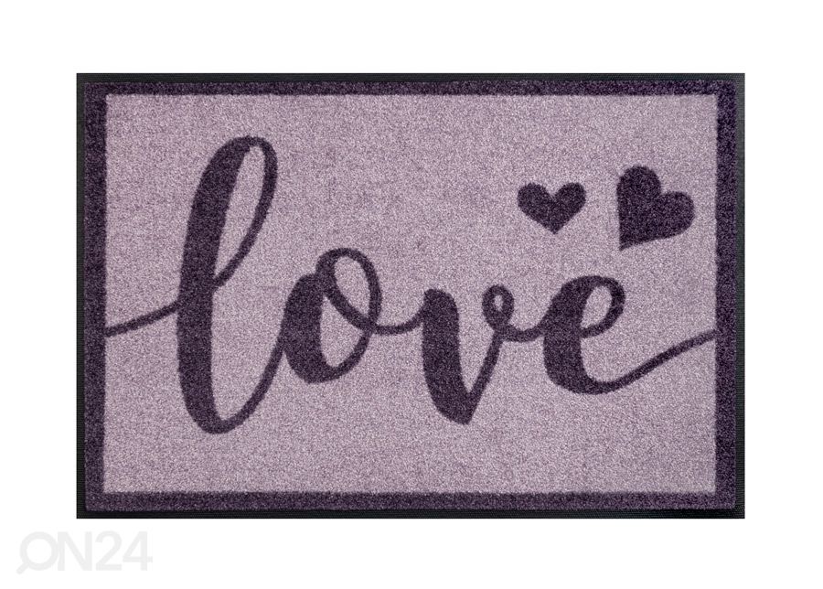 Uksematt Just Love 50x75 cm suurendatud