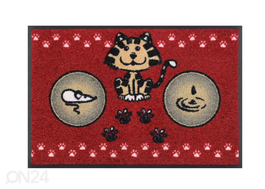 Uksematt Katzenmahlzeit 40x60 cm suurendatud